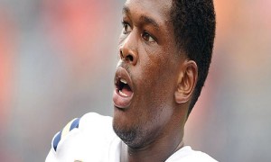 UCLA's Ishmael Adams warms up before a game against Virginia in August 2014.